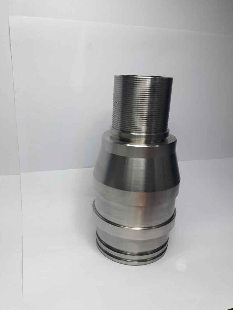 Stainless threaded coupler — multi-diameter turned body