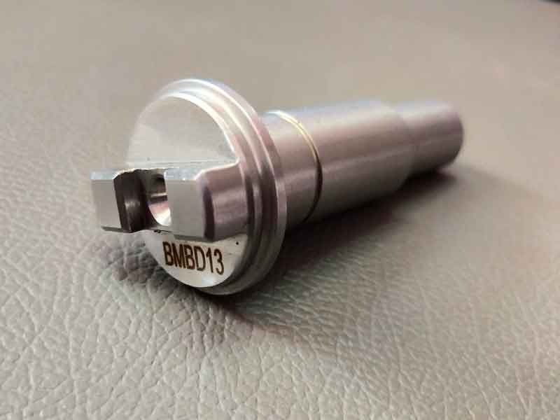 Stainless shaft with engraved part number BMBD13